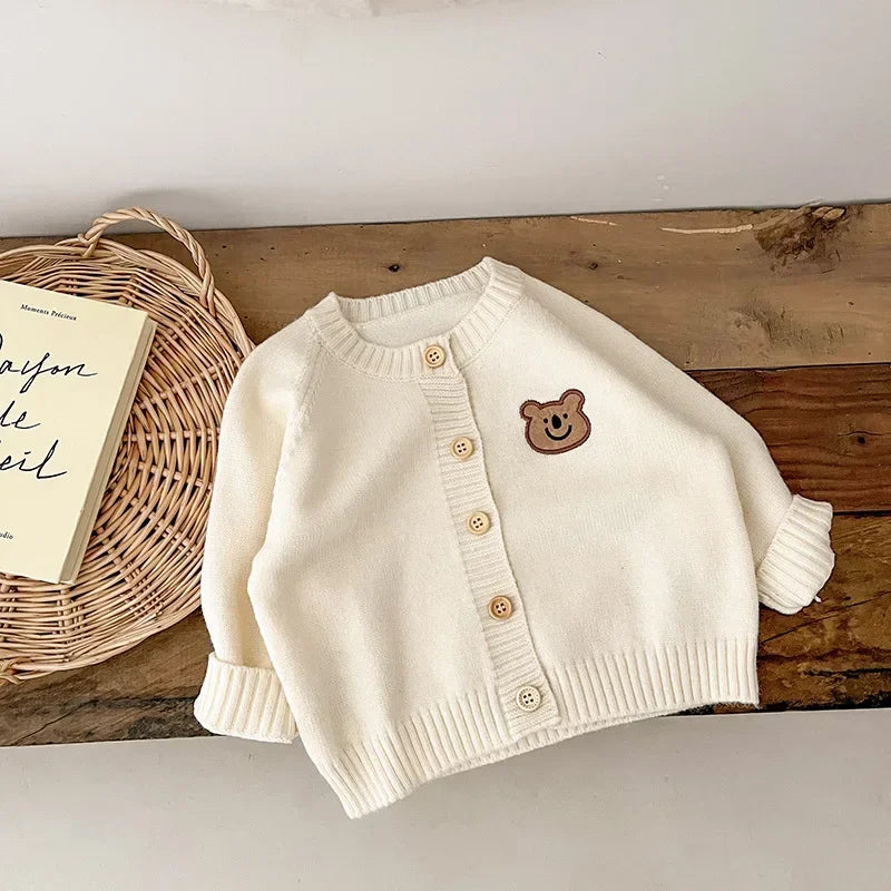 Classic Bear Knit Baby Cardigan