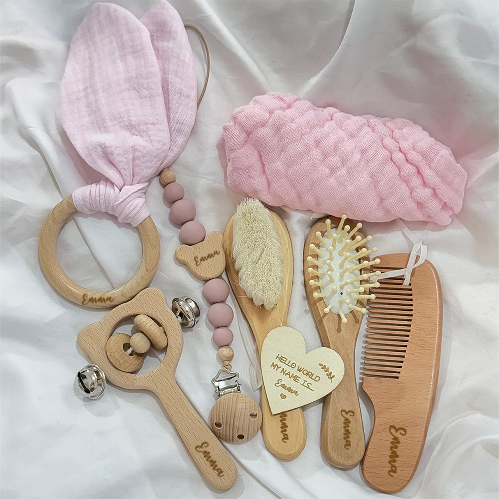 8 pcs Eco-Friendly Natural Baby Care Gift Box - Welcome Your Little One!