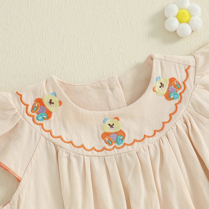Teddy Trim Flutter Bubble Romper