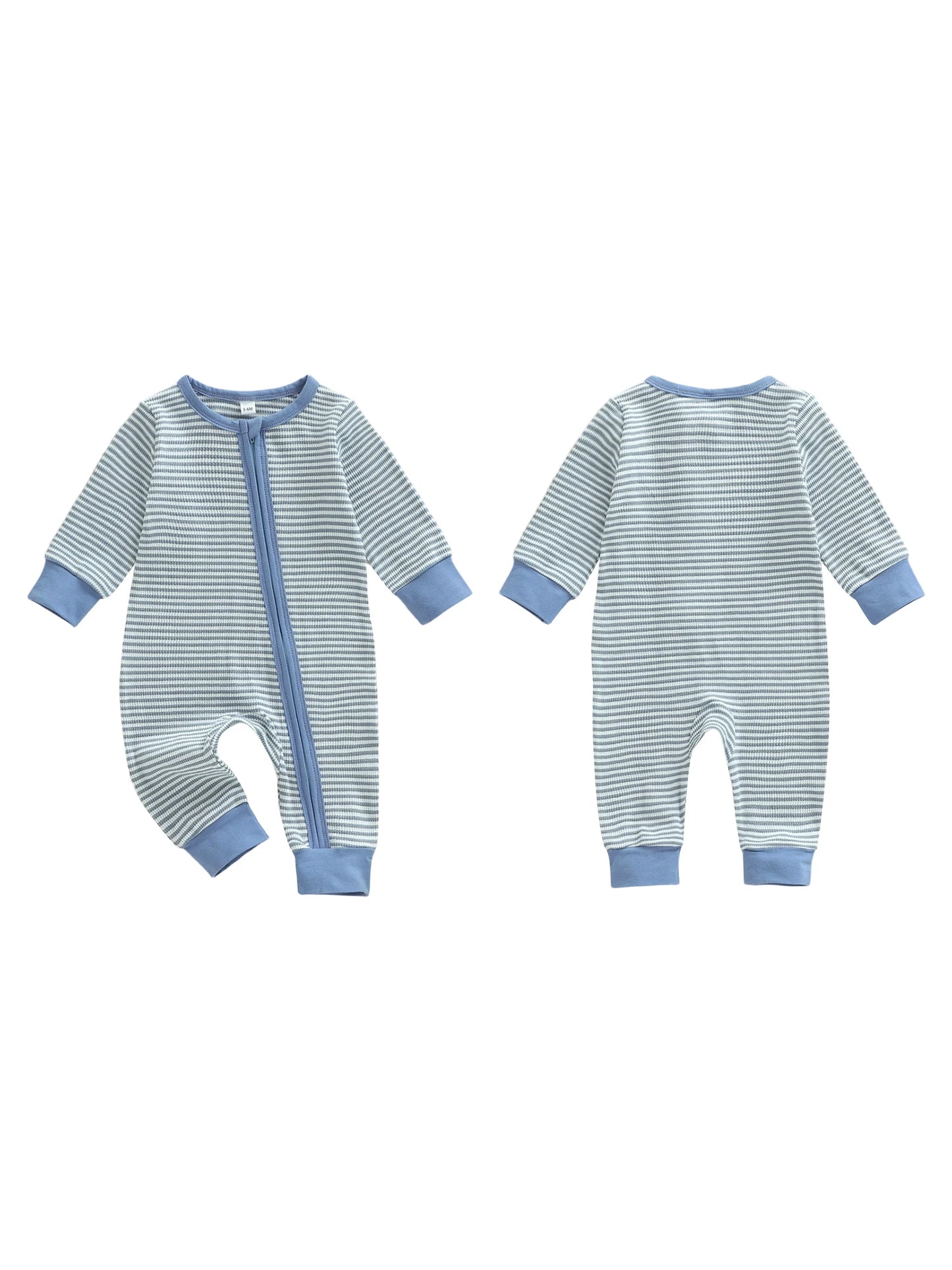 Striped Zip-Up Baby Sleepers – Multiple Colors