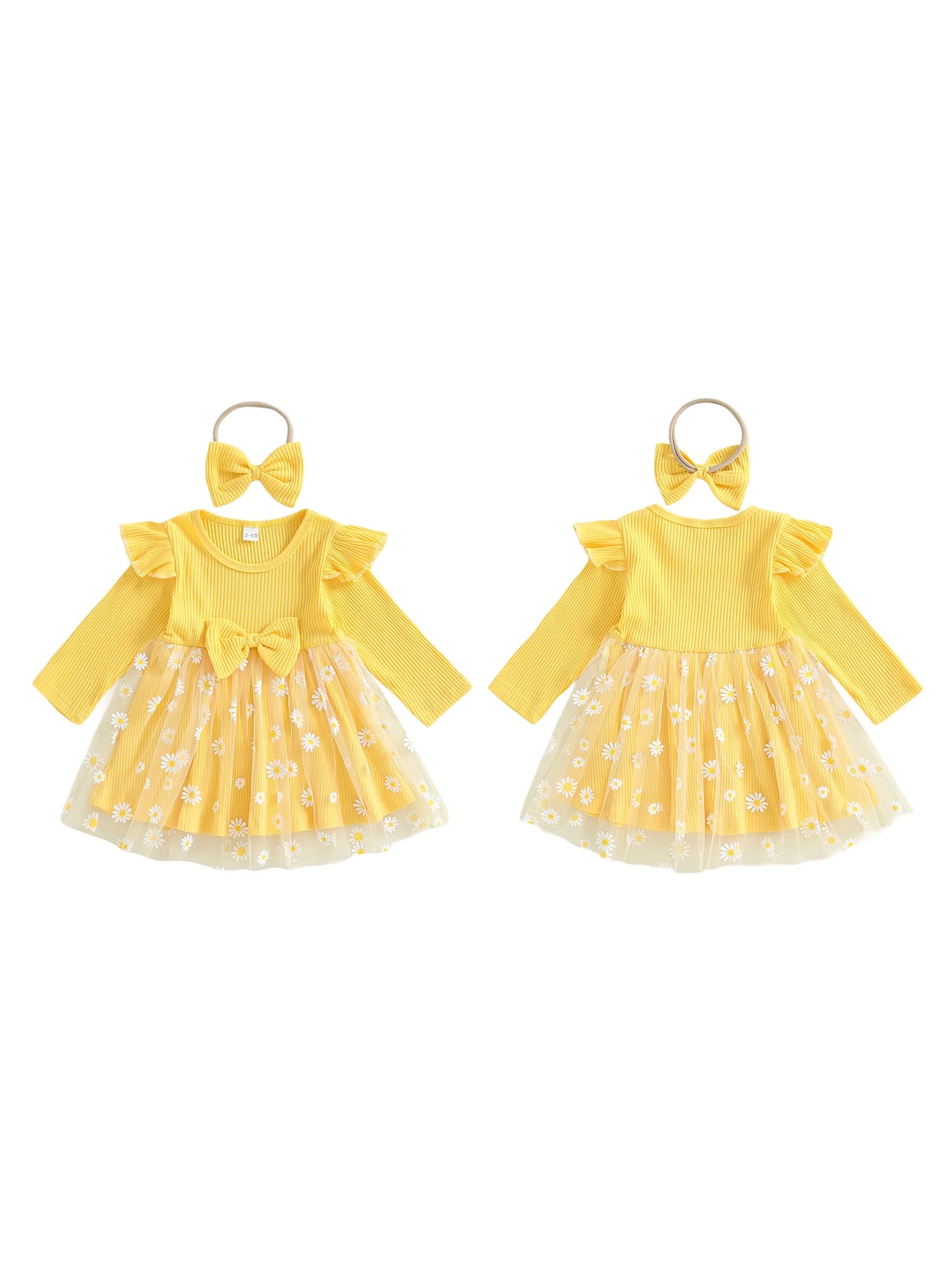 Golden Daisy Flutter Dress