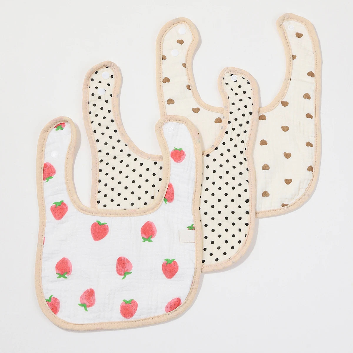 Neutral Cotton Baby Bib Set