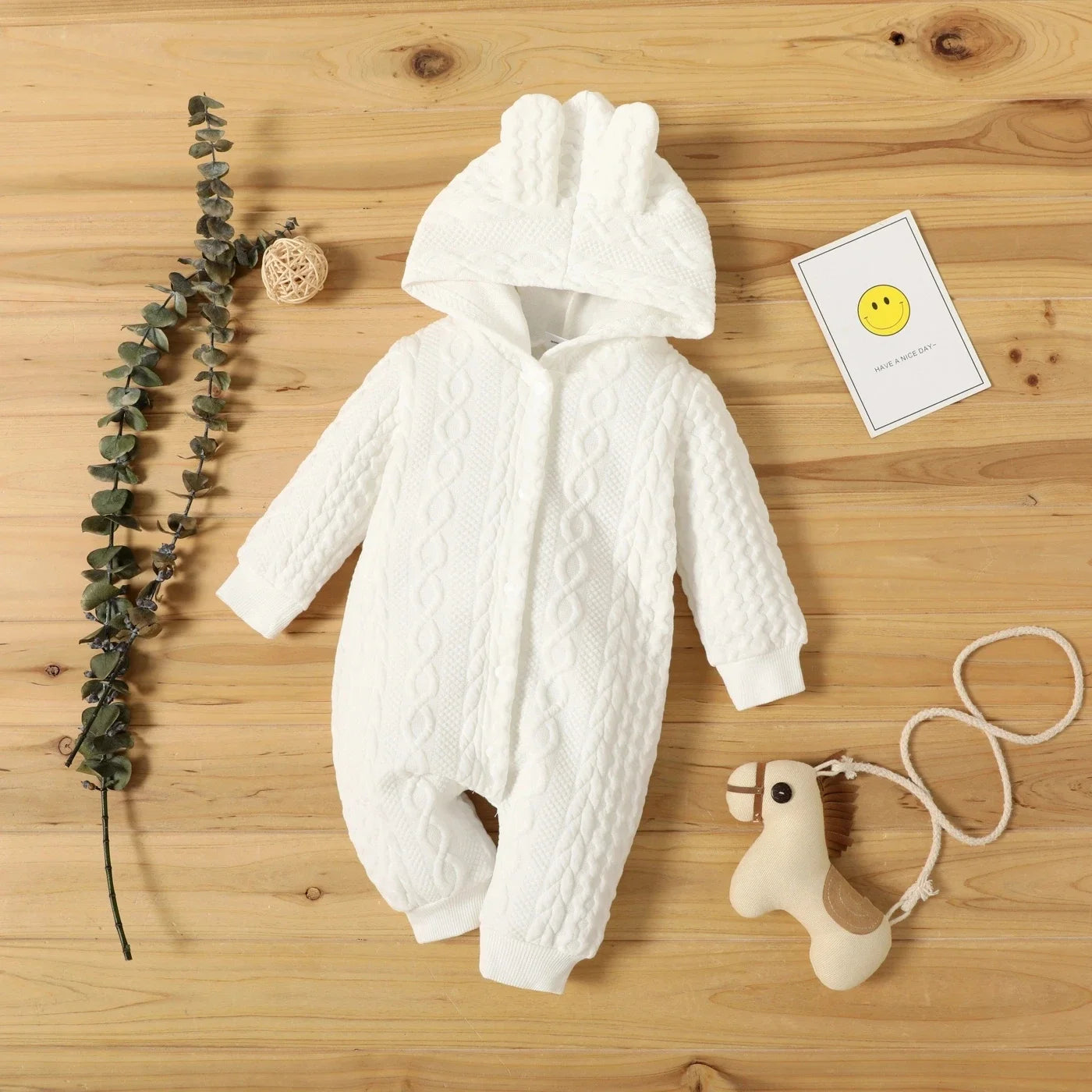 Adorable Hooded Baby Jumpsuits - Cozy & Cute for Your Little One!