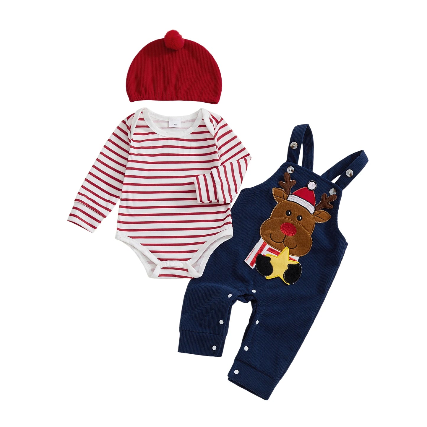 Christmas Casual Baby & Toddler Romper 3 pc Sets