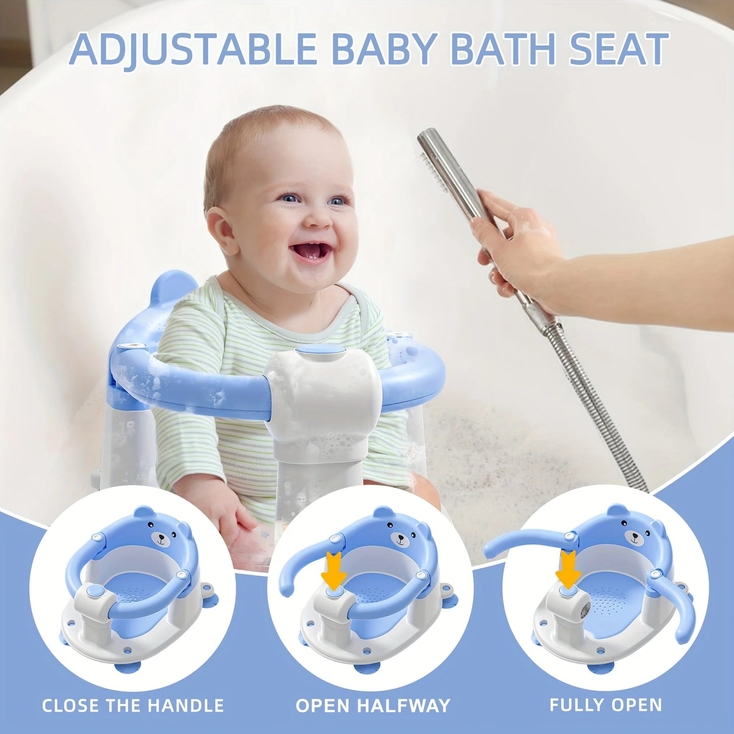 Adorable Bear-Themed Baby Bath Seat