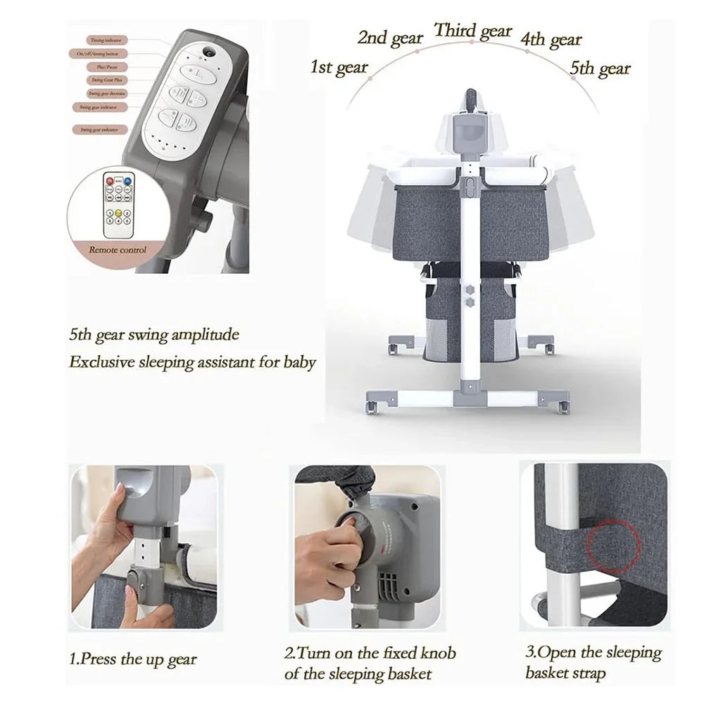 Modern Adjustable Bedside Bassinet & Co-Sleeper