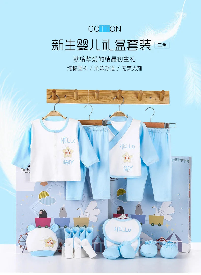 Hot 18 Pcs New Born Baby Supplies Newborn Gift Set /Baby Boy Girl Infant Clothing Set/ Baby Clothing High Quality!