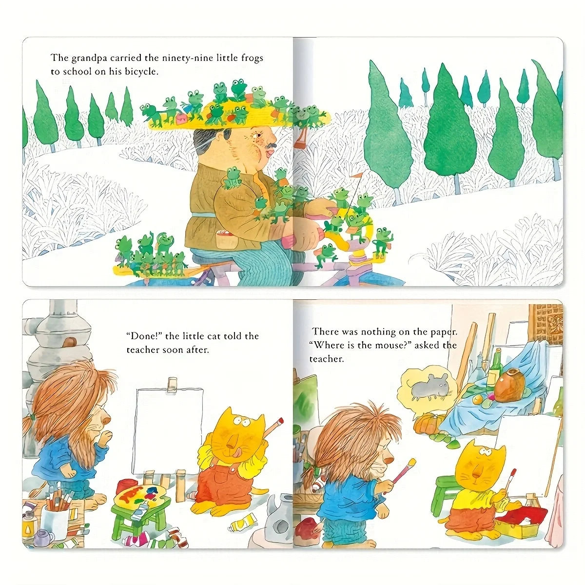 1 box of 10 English children's bedtime story picture books, with ten different small story picture books suitable for children -