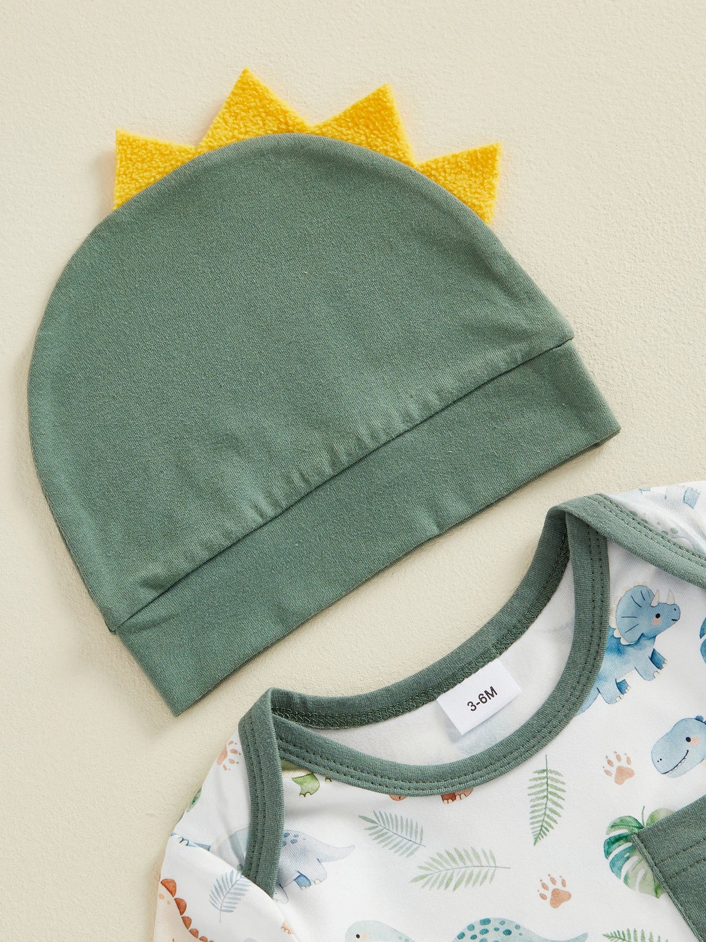 Dinosaur Print Pants Hat Sets Boy Fall Sleeve Dinosaur Outfits Long Sleeve Outfits Long Baby Baby Boy Fall