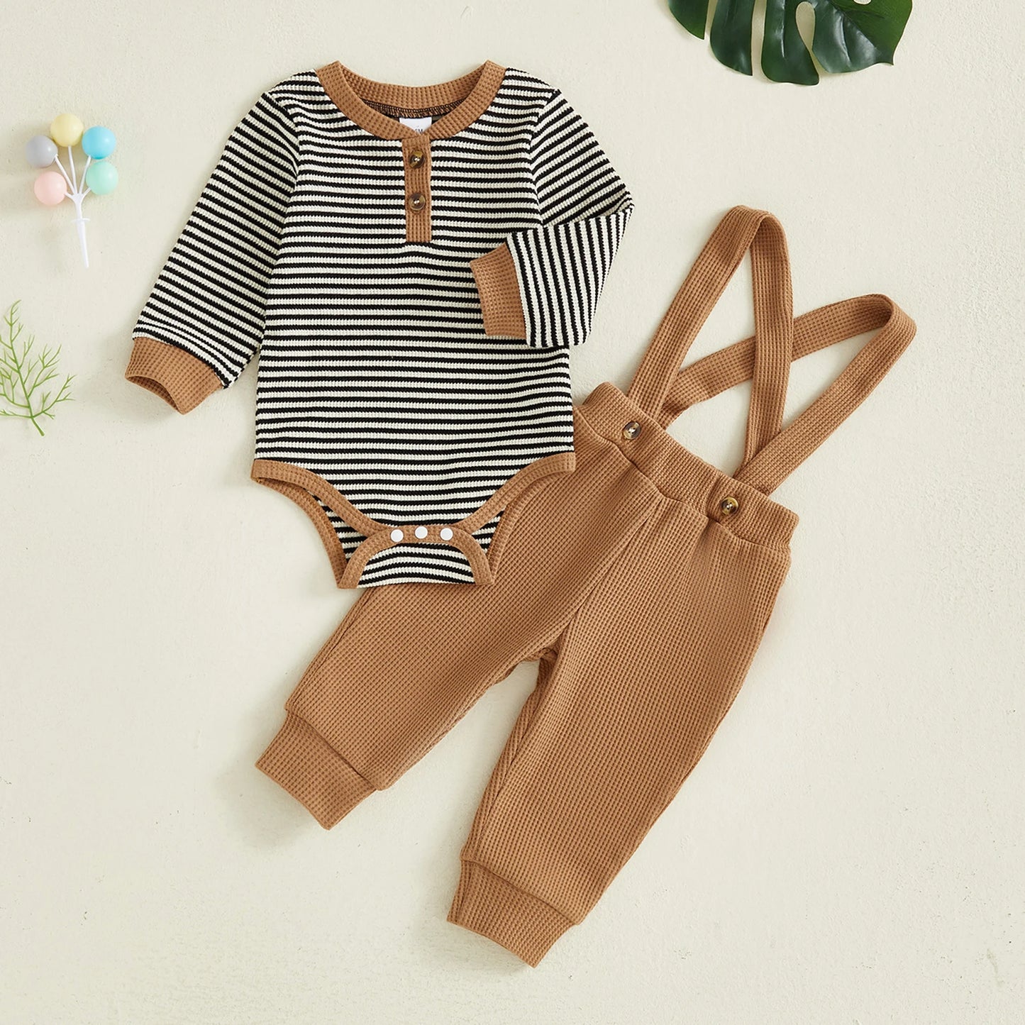 Little Gentleman's Waffle Suspender Set