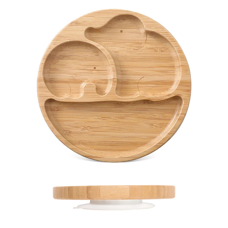 Adorable Wooden Children's Dining Sets with Suction Base