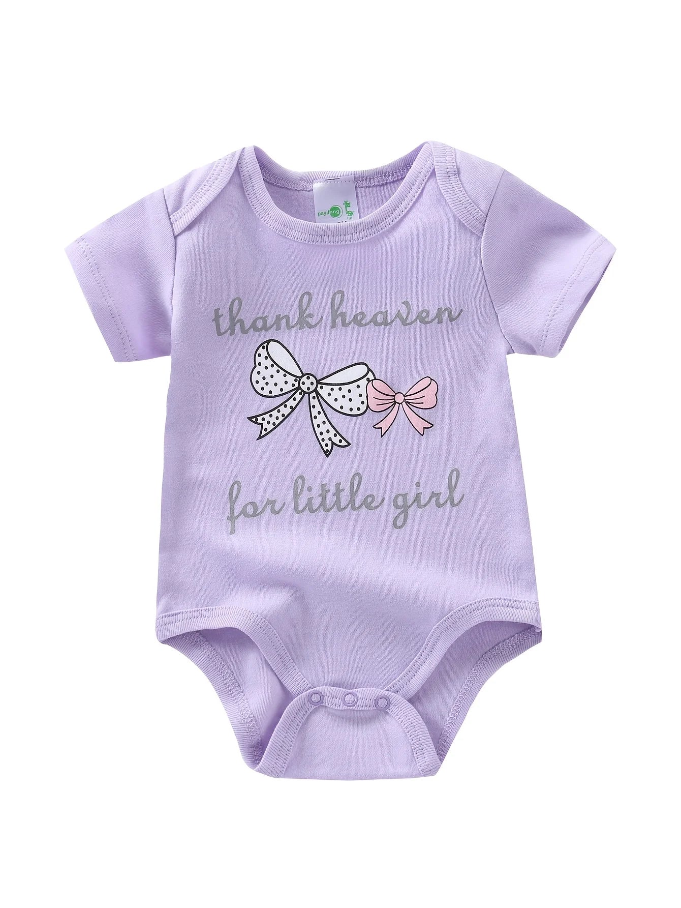 5pcs Girls' Short-Sleeve Bodysuits, Cotton Baby Romper Onesies, Girls' Essential Clothing, Newborn Hospital Birth Supplies, Perfect for Outdoor