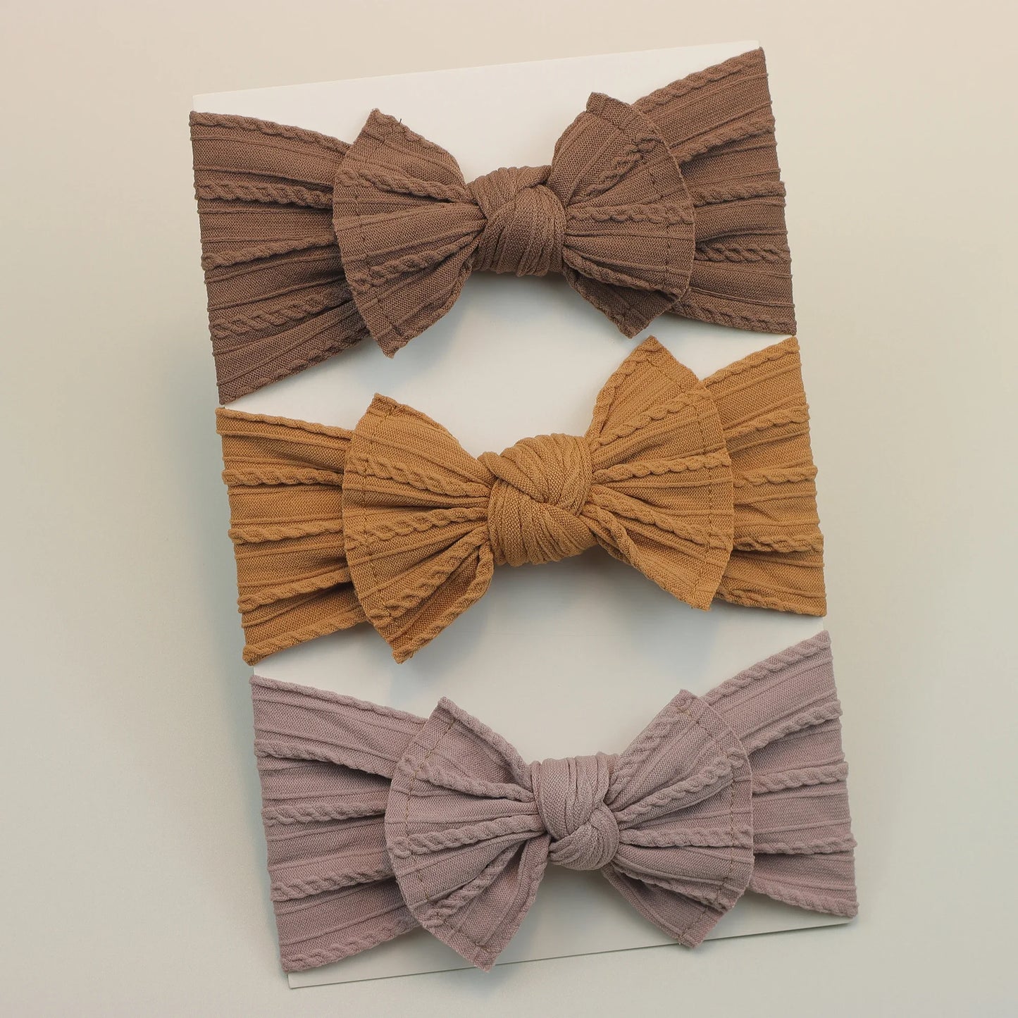 Pastel Fabric Baby Headband 3 pcs Set