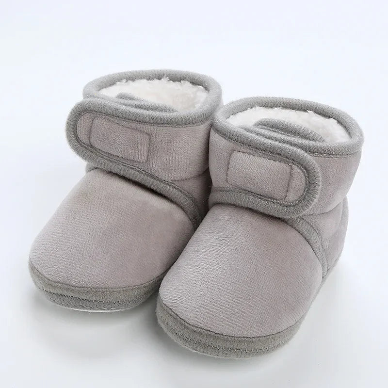 New Fashion Comfortable Shoes Newborn Baby Girls Boys Soft Booties Solid Pompom Snow Boots Infant Toddler Newborn Warming Shoes