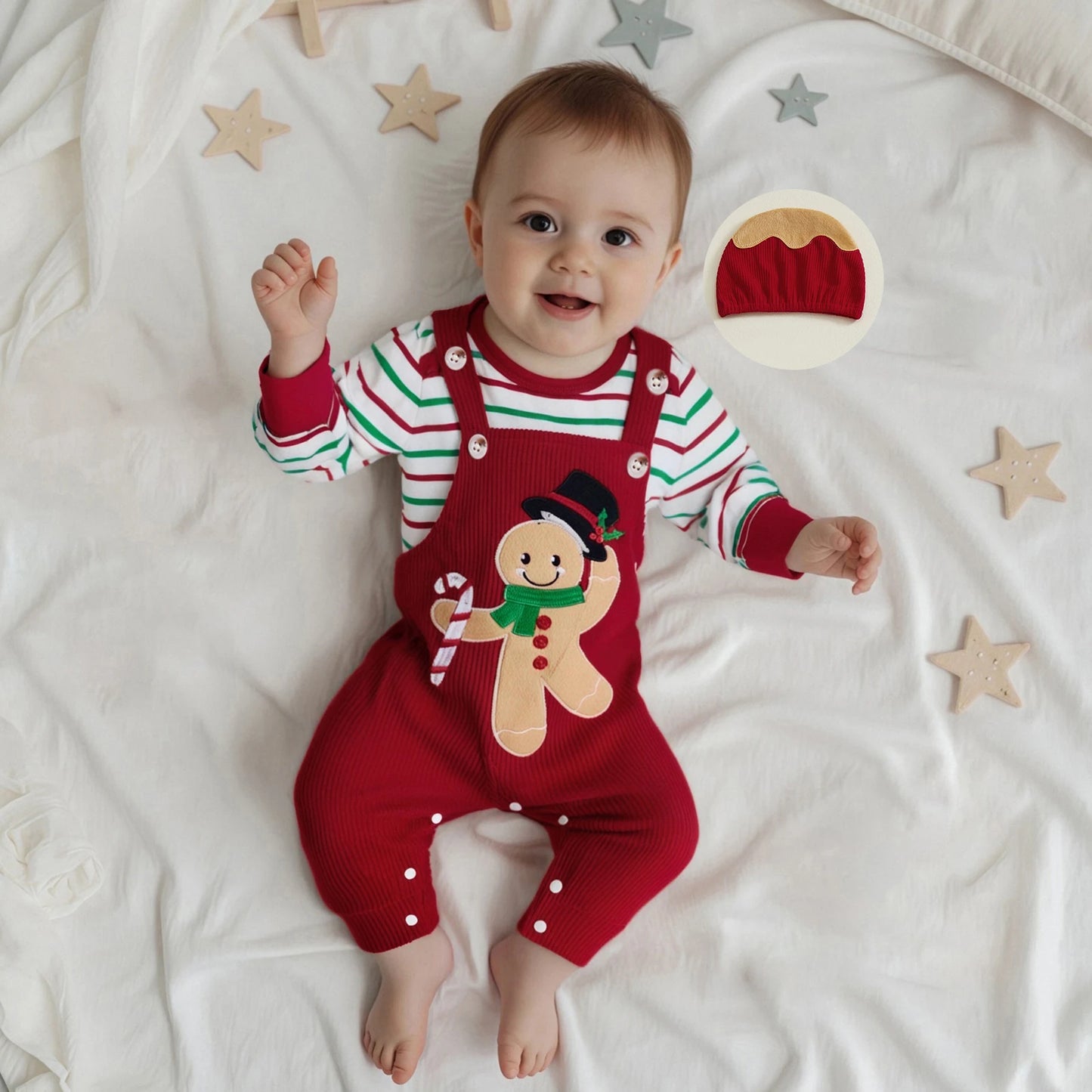 Christmas Casual Baby & Toddler Romper 3 pc Sets