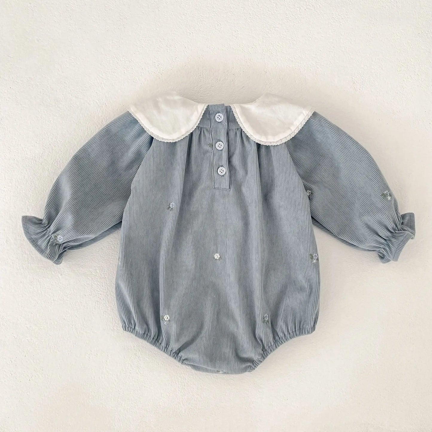 2025 New Toddler Baby Girls Romper Spring Children Clothes Ruffled Long Sleeved Cotton Baby Clothing Flower Baby Girls Jumpsuit