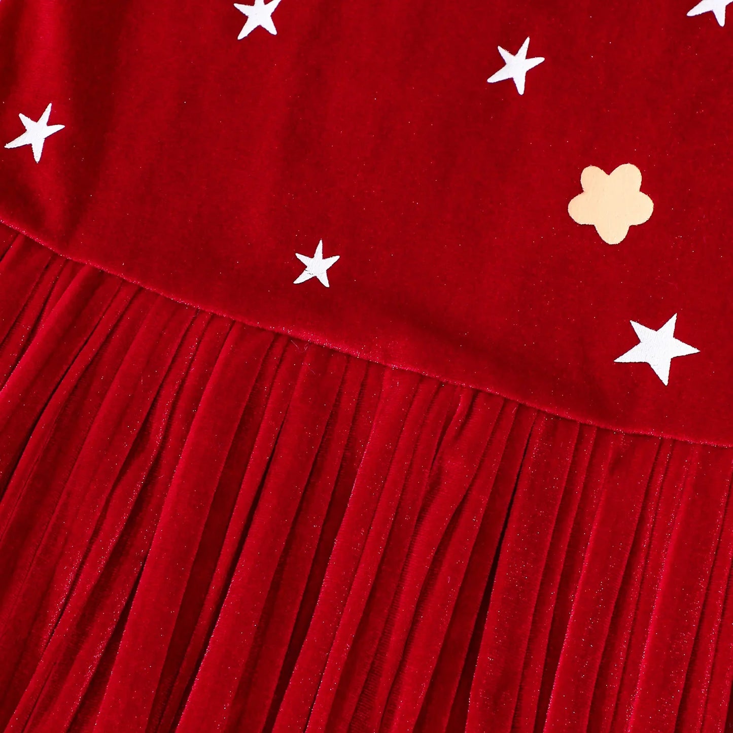 Girls Sleeveless Velvet Christmas Dress with Matching Hat