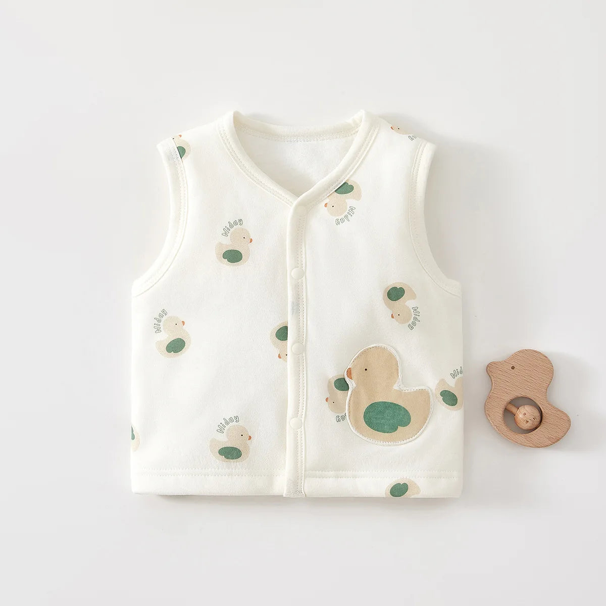 Baby Cotton Padded Vest Autumn And Winter 3-8 Months Baby Pure Cotton Outer Vest Newborn Shoulder Jacket