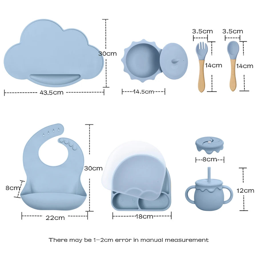 Pastel Silicone Children's Dining Set