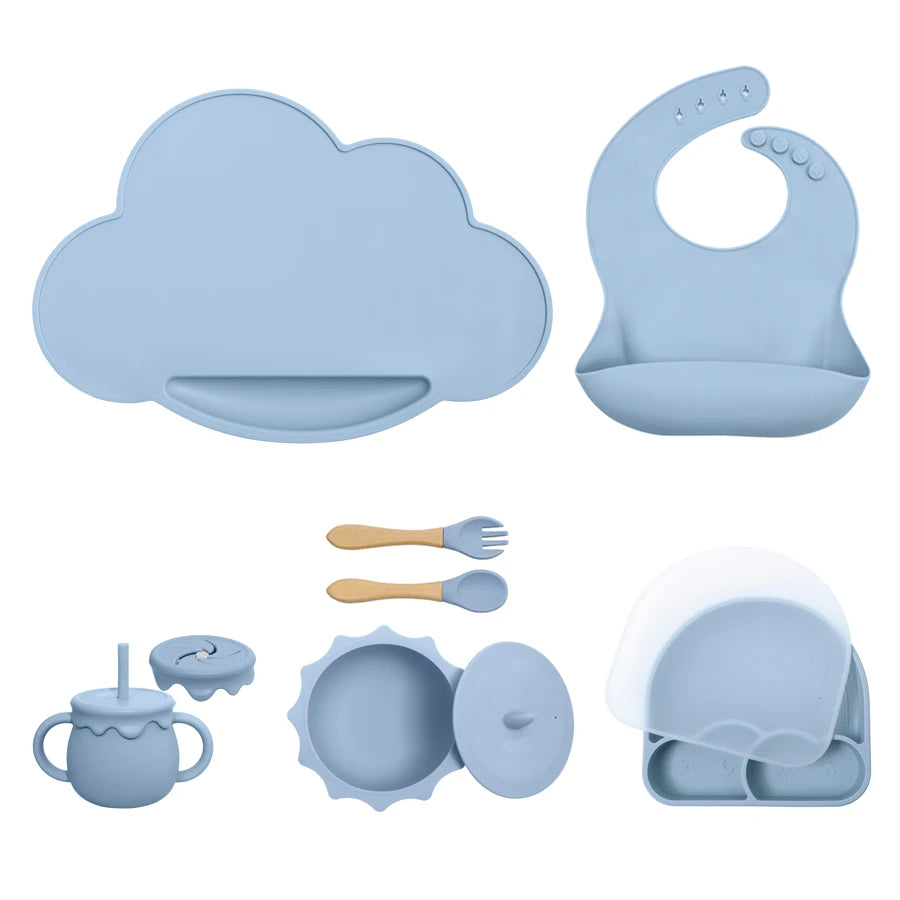 Pastel Silicone Children's Dining Set