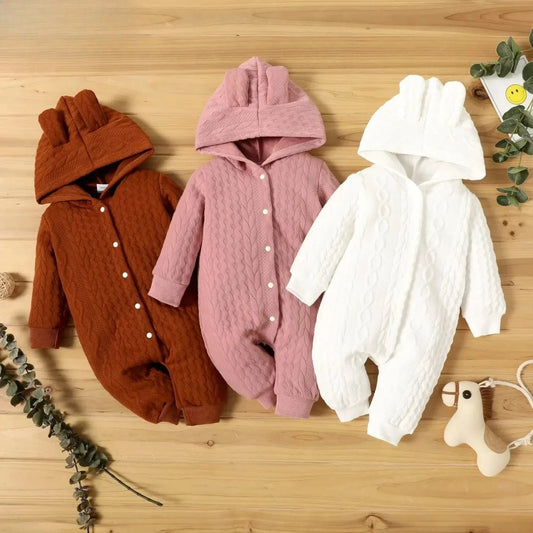 Adorable Hooded Baby Jumpsuits - Cozy & Cute for Your Little One!