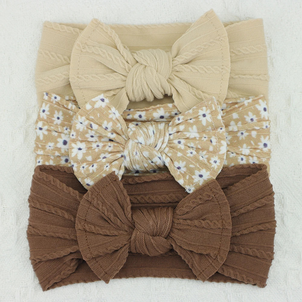 Pastel Fabric Baby Headband 3 pcs Set