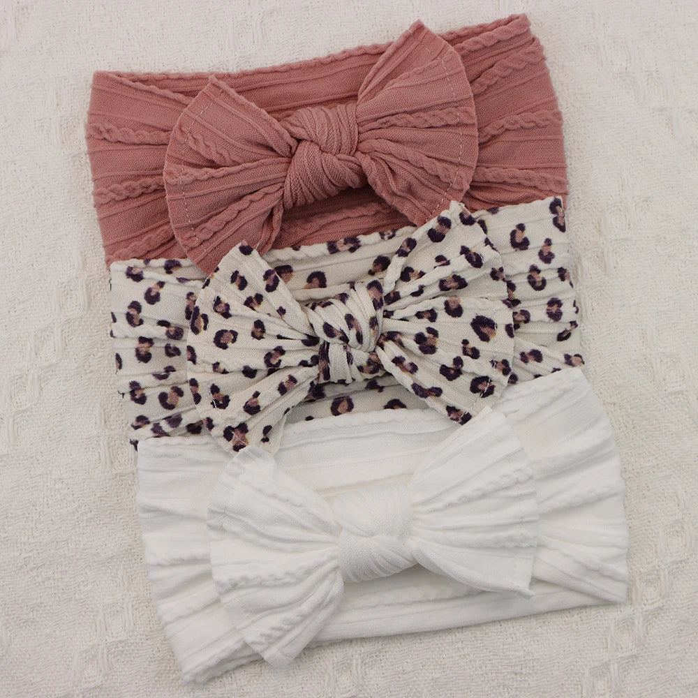 Pastel Fabric Baby Headband 3 pcs Set