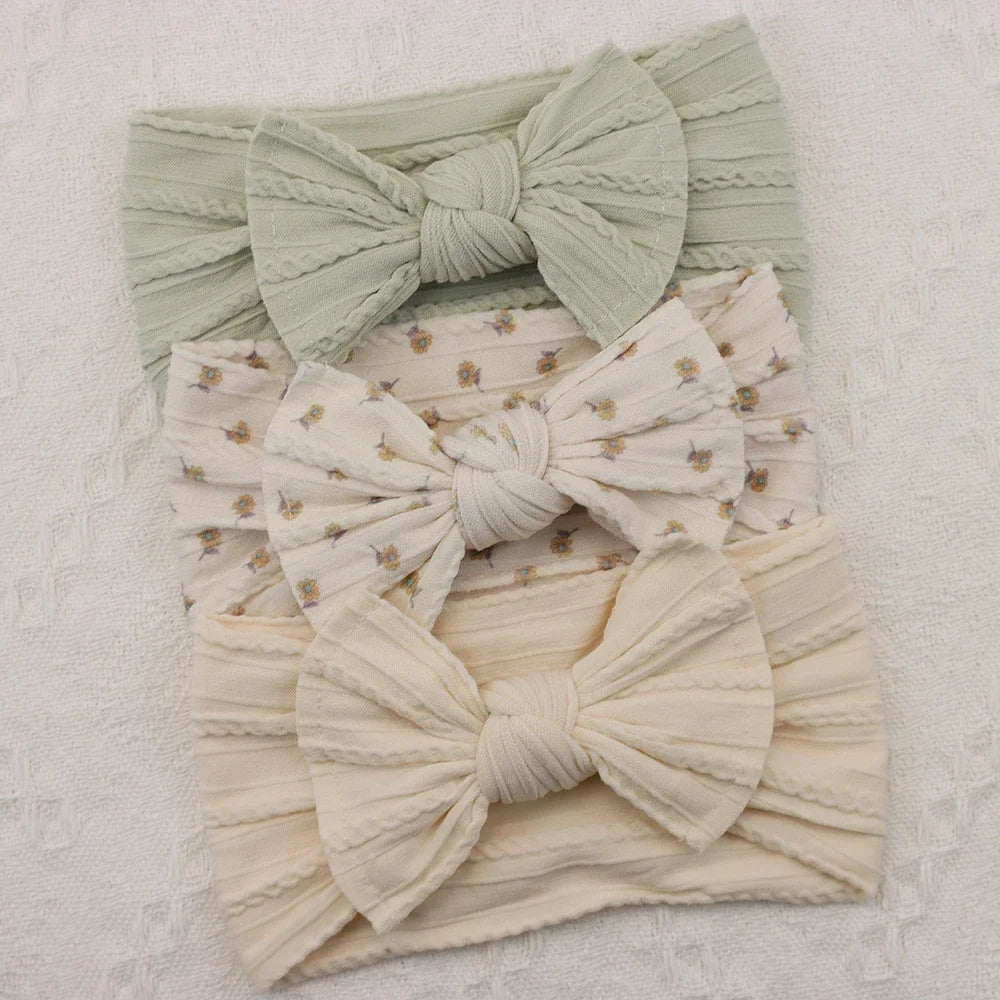 Pastel Fabric Baby Headband 3 pcs Set