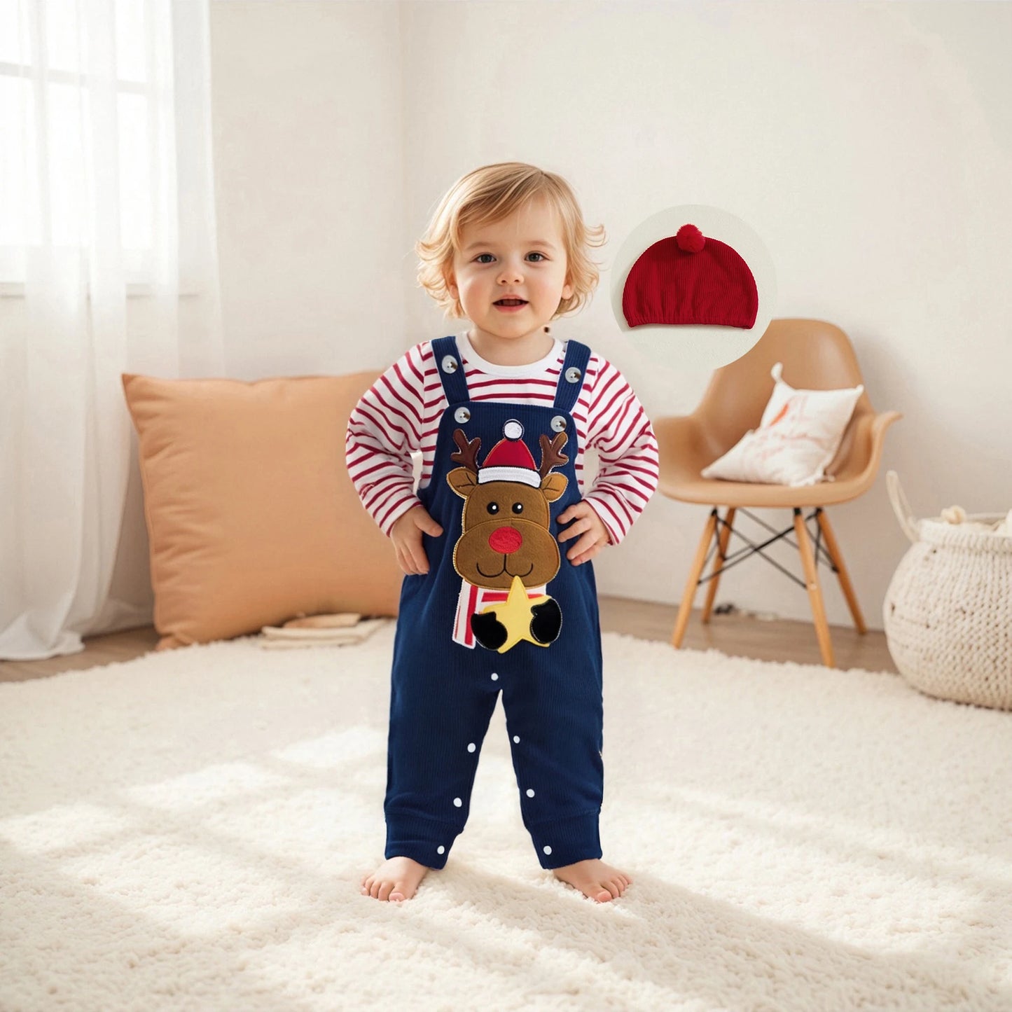 Christmas Casual Baby & Toddler Romper 3 pc Sets