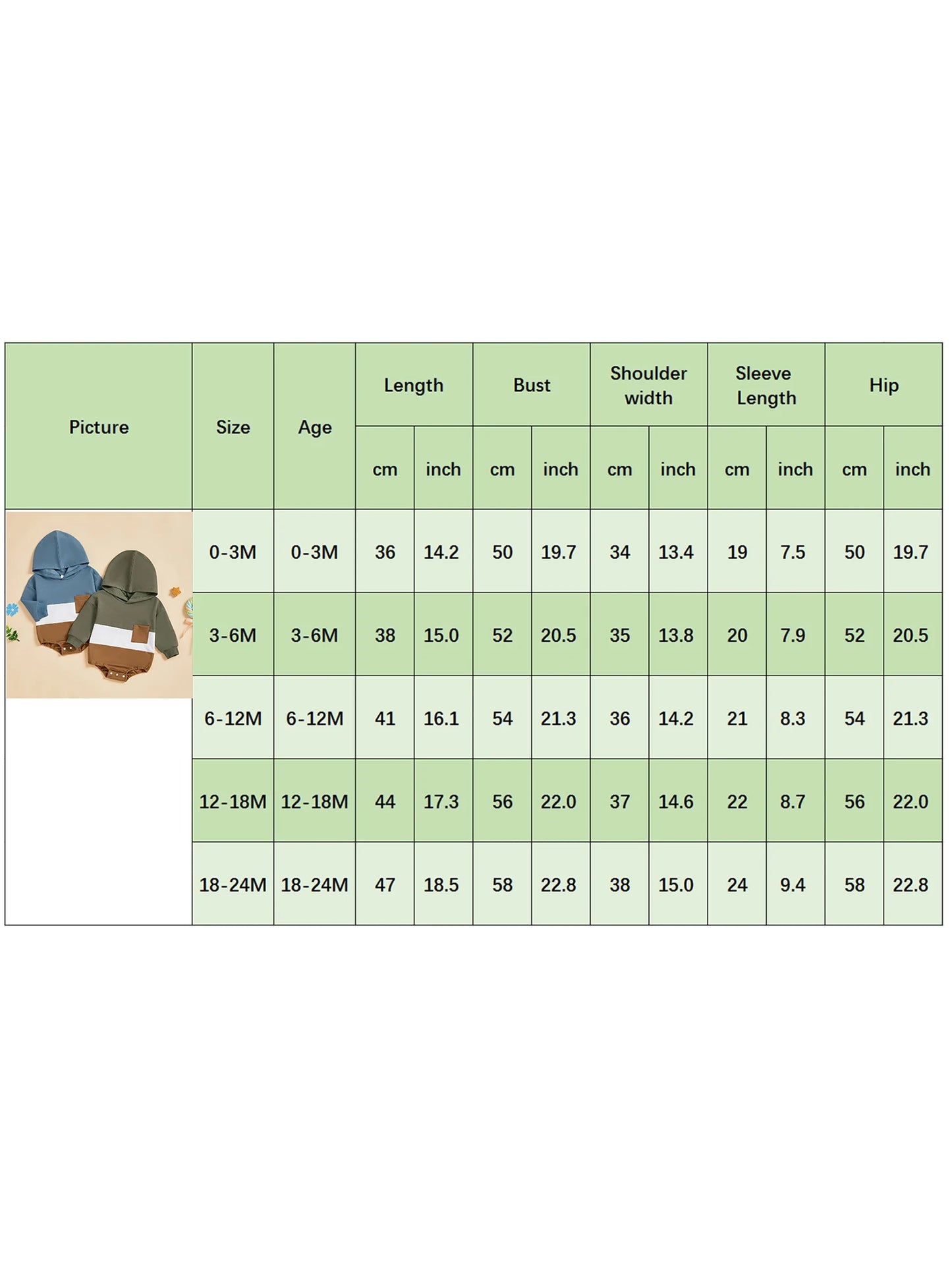 Color Block Hooded Baby Romper