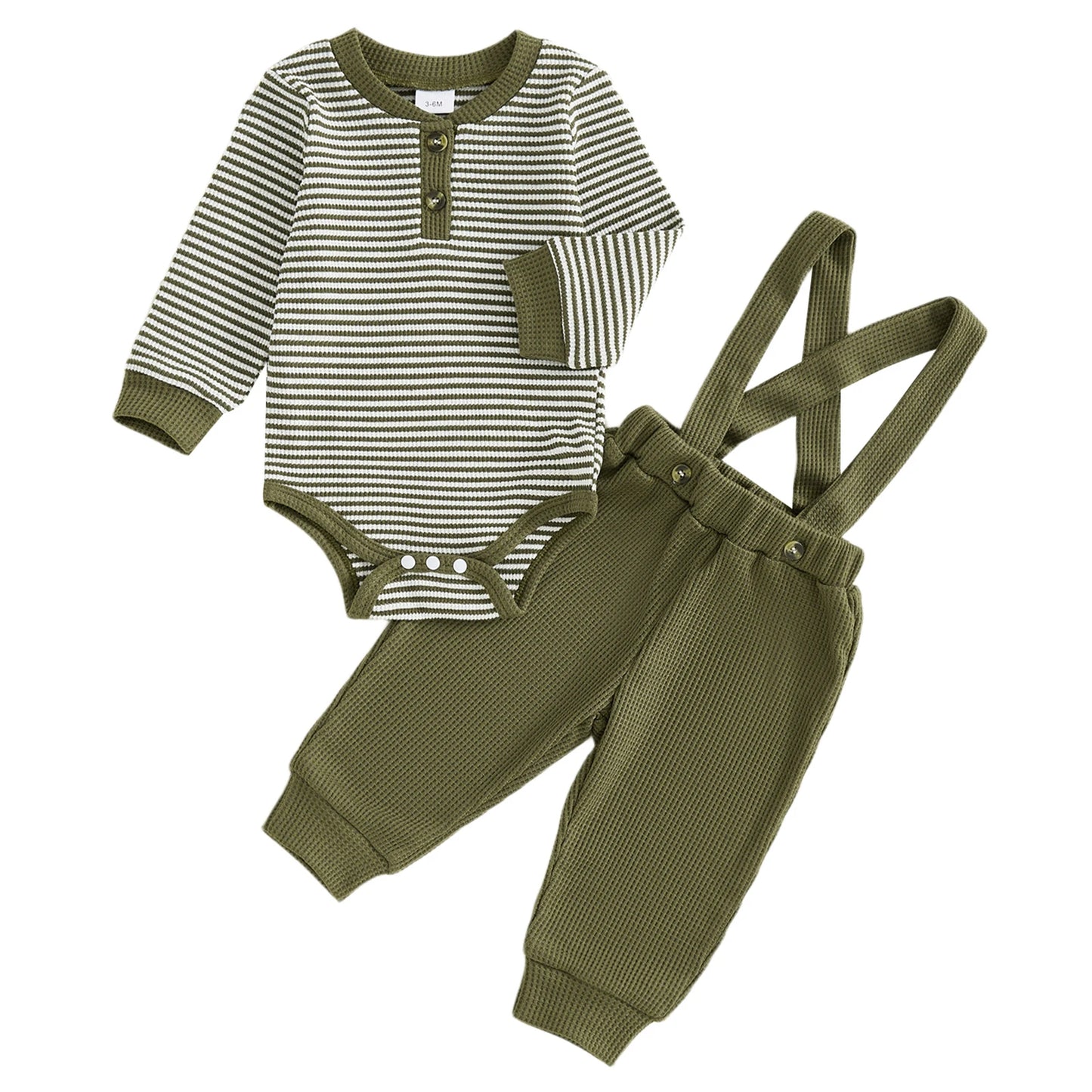 Little Gentleman's Waffle Suspender Set