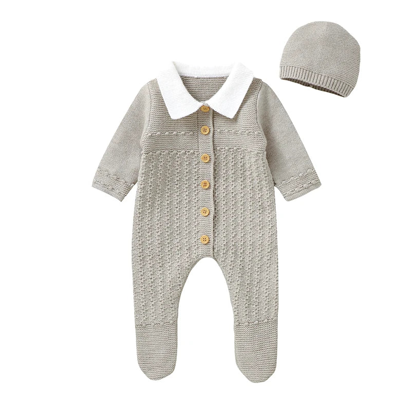Cozy Knitted Baby Romper Sets - Stylish Comfort for Little Ones!