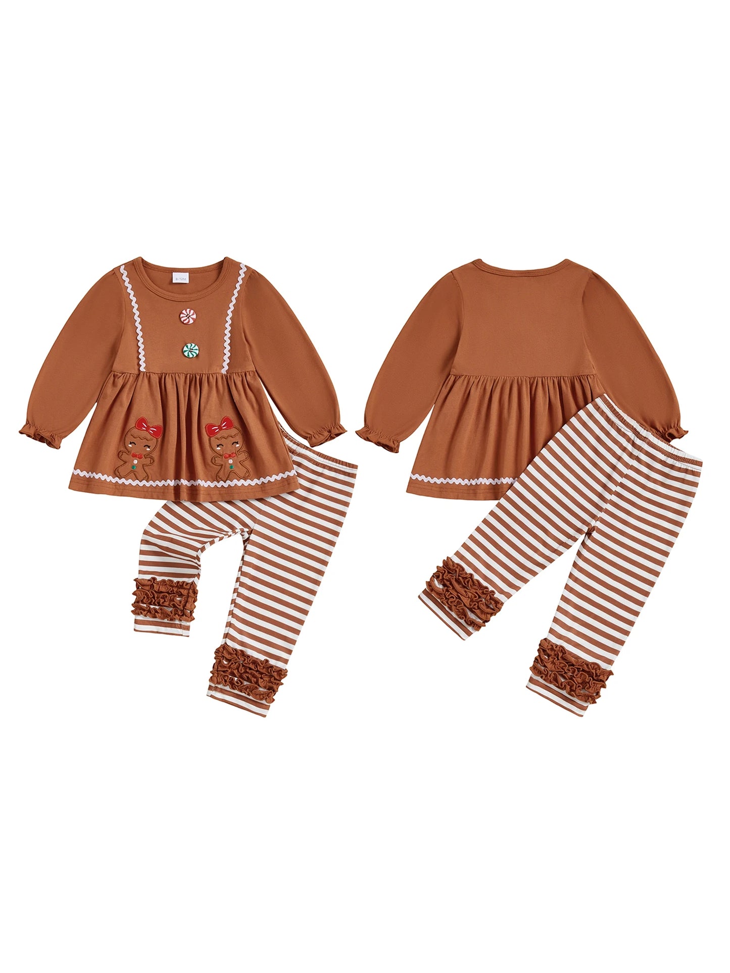 Festive Gingerbread Holiday Outfit for Girls