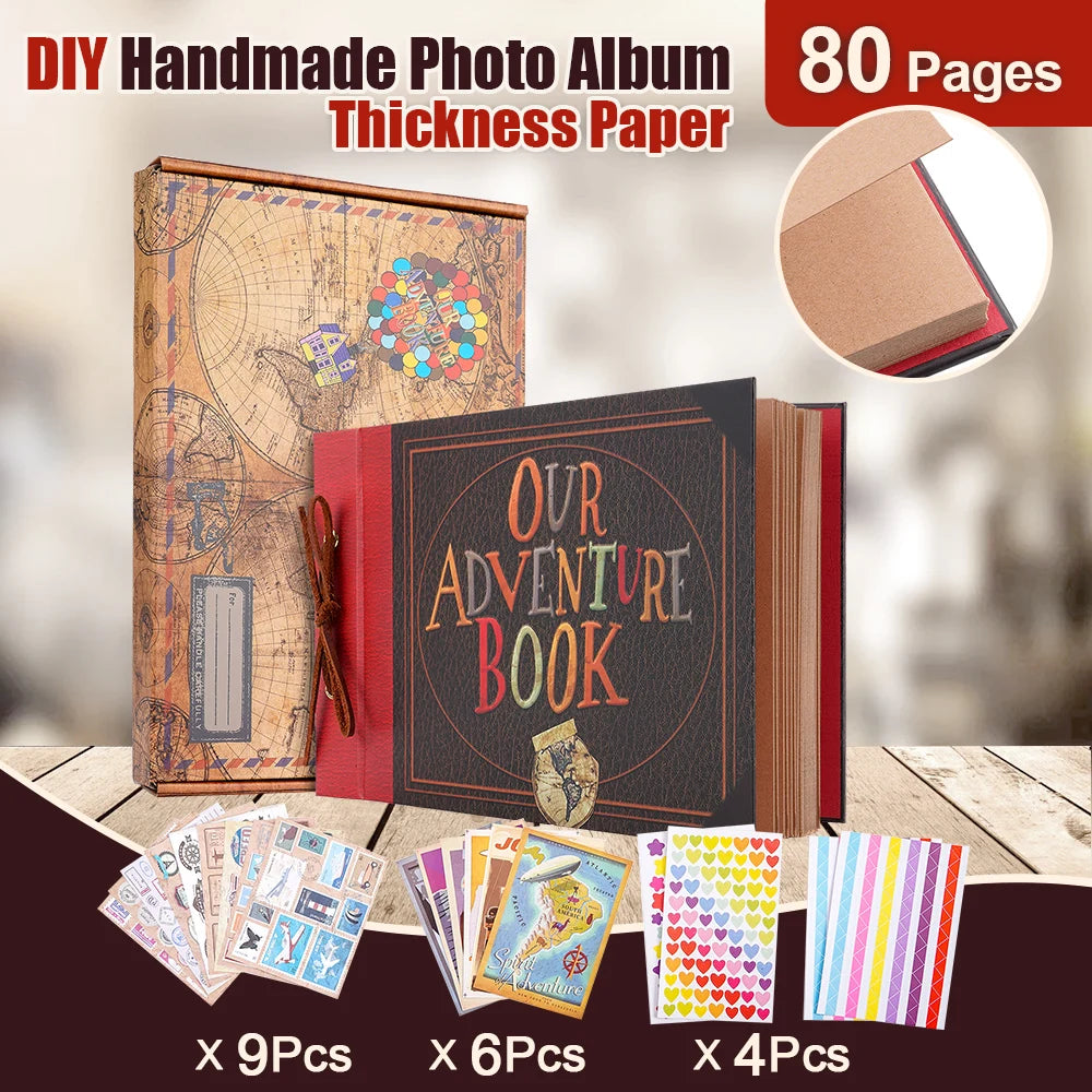 80 pages  Adventure Book Scrapbook Photo Album