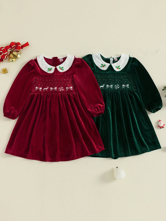 Elegant Velvet Holiday Dresses for Children - Festive Charm!