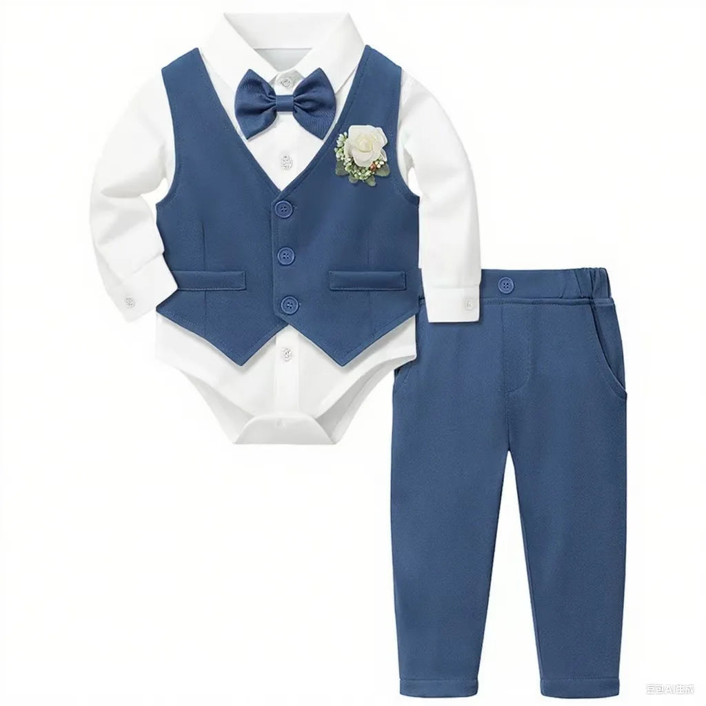 Timeless Little Gentleman Formal Vest Suit