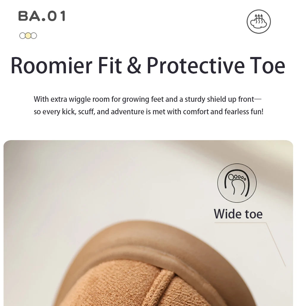 Cute Cartoon Winter Boots For Children Boy's Girl's Plush Boots Thick Warm Velvet Faux Fur Snow Boots For Toddler Kid's Boots