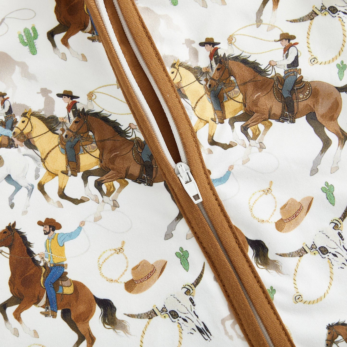 Timeless Vintage Inspired Cowboy Zip One Piece Sleeper