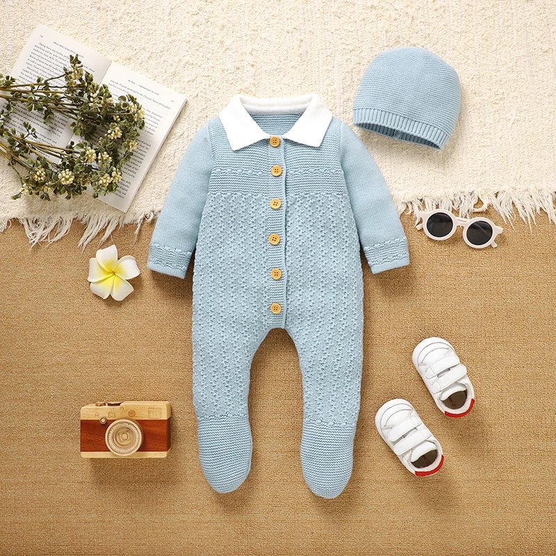 Cozy Knitted Baby Romper Sets - Stylish Comfort for Little Ones!