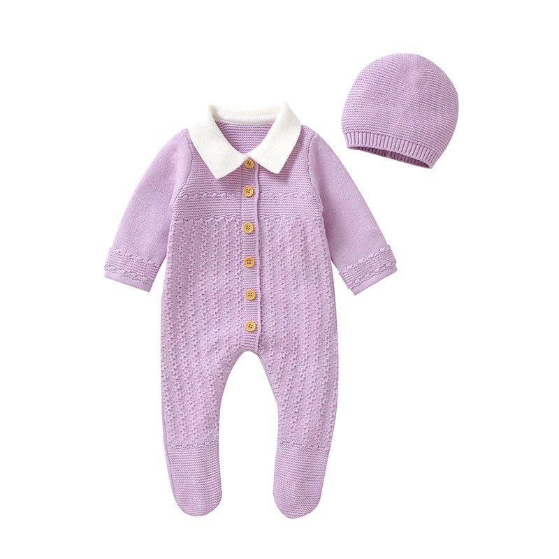 Cozy Knitted Baby Romper Sets - Stylish Comfort for Little Ones!