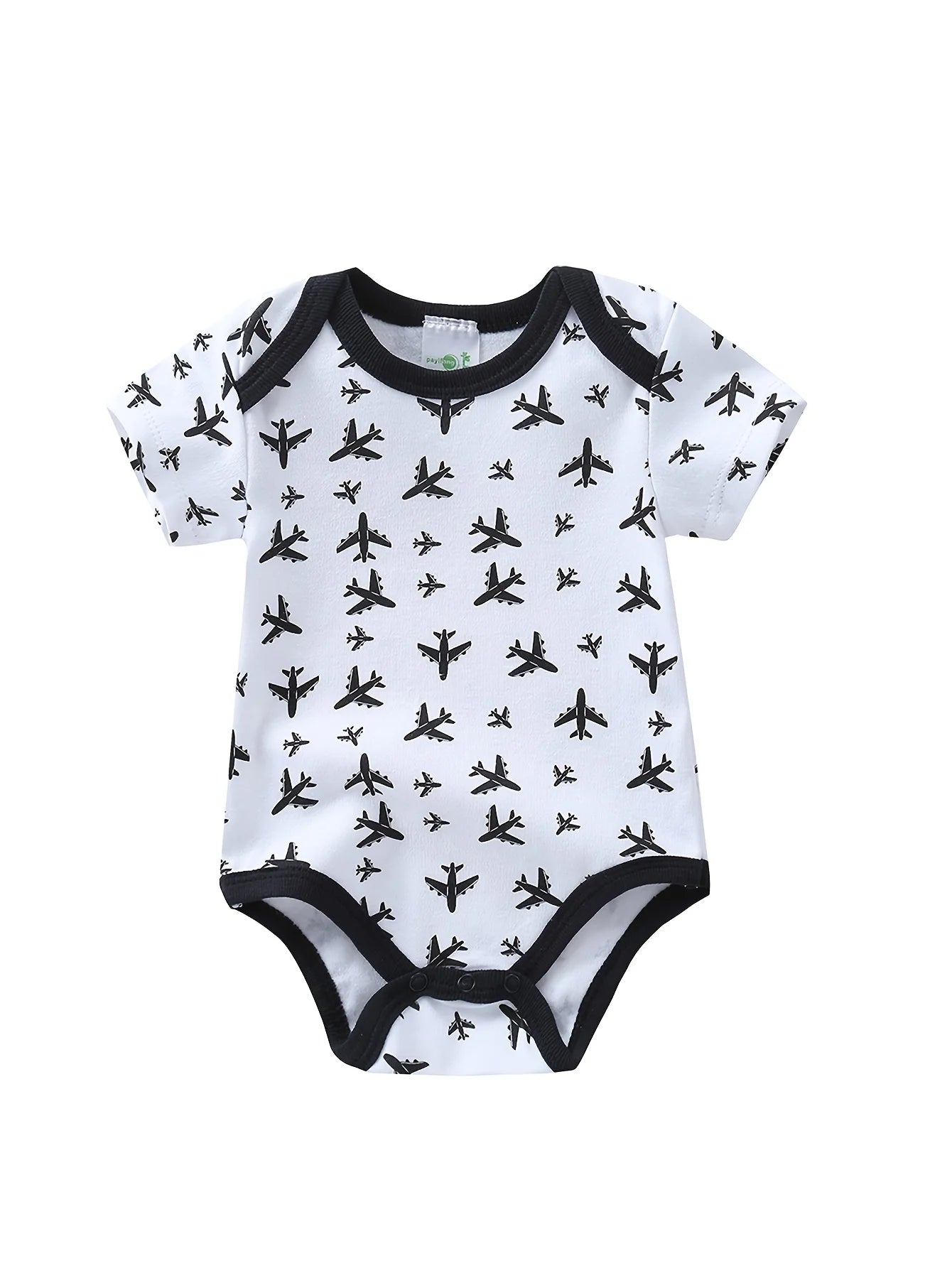 5pcs Baby Boy Short Sleeve Triangle Rompers, Infant Jumpsuits, Newborn Essential Outfits, Soft Breathable Casual Onesies, Bargain Price, Hospital Delivery Baby Supplies, Airplane And Gentleman Bow Tie Design, Baby Items Big D