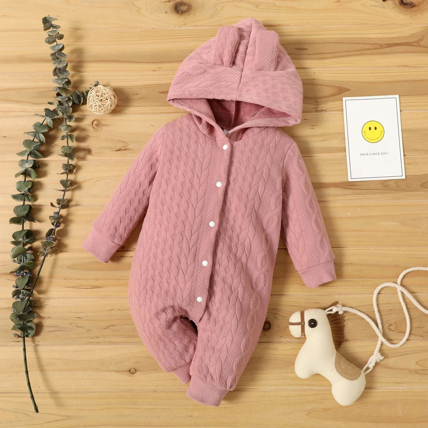 Adorable Hooded Baby Jumpsuits - Cozy & Cute for Your Little One!