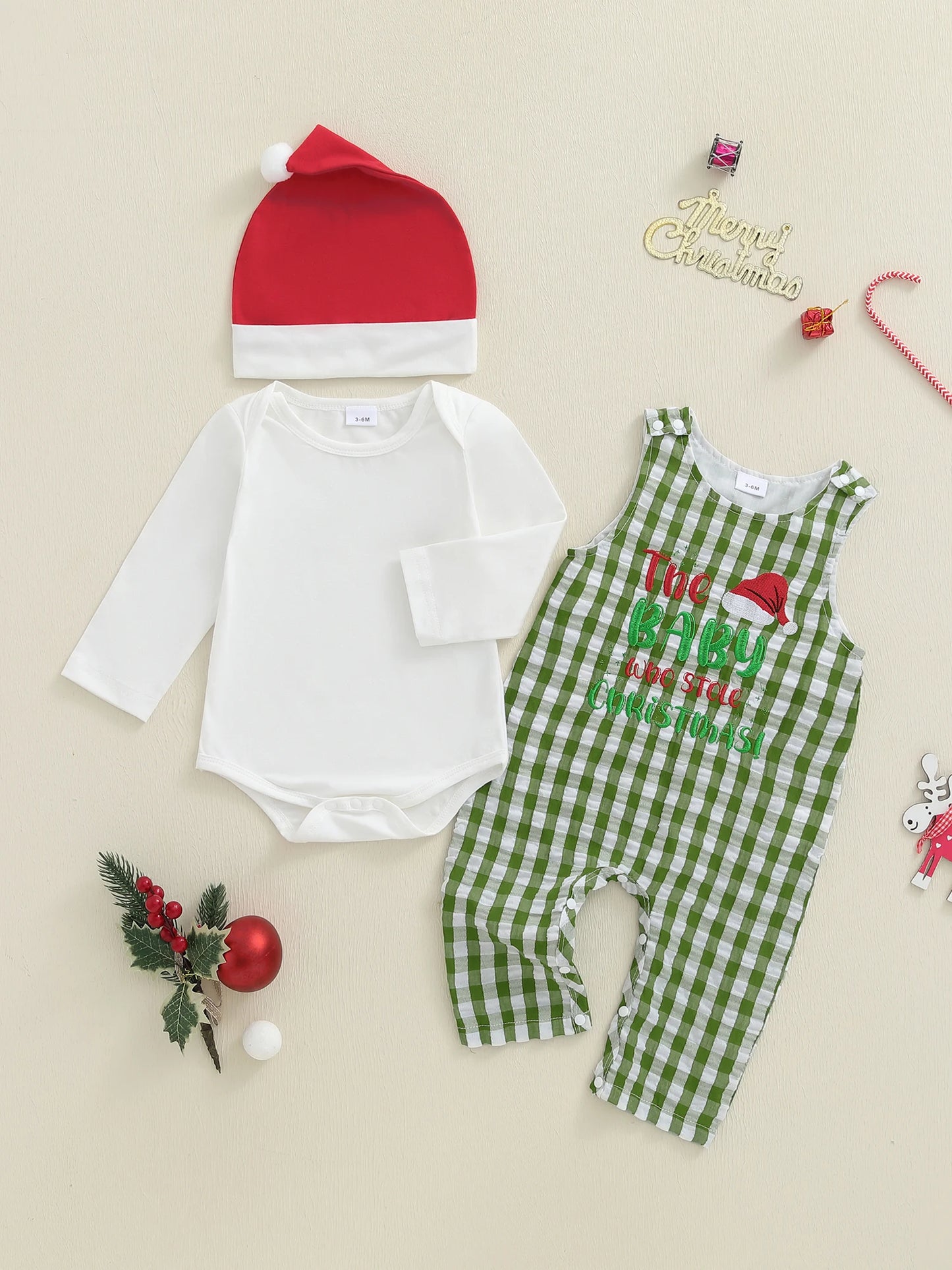 Baby Girl or Boy Christmas Outfit 0-24 Months