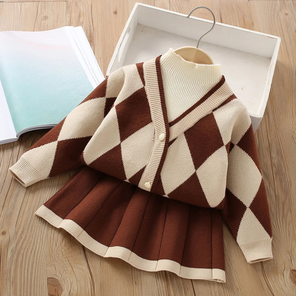 Sweet Knit Sweater and Pleated Skirt Set