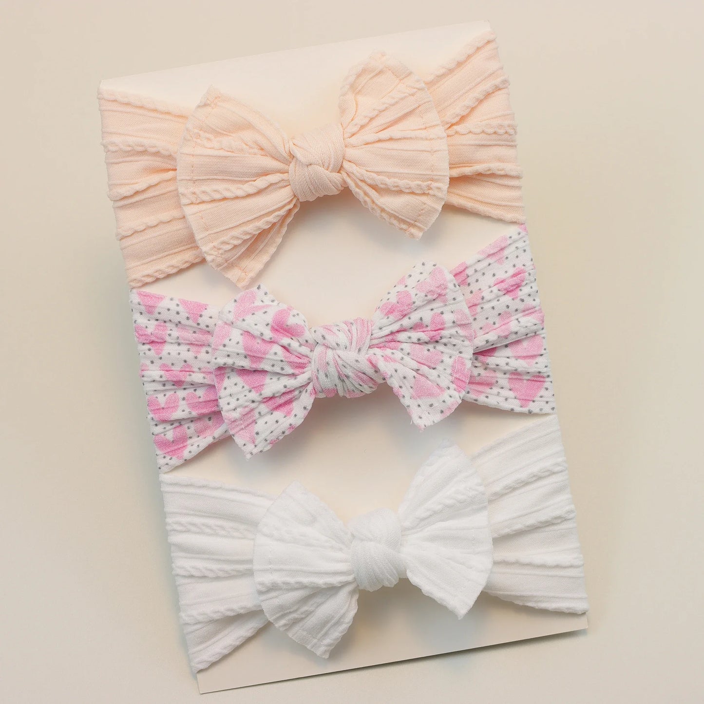 Pastel Fabric Baby Headband 3 pcs Set