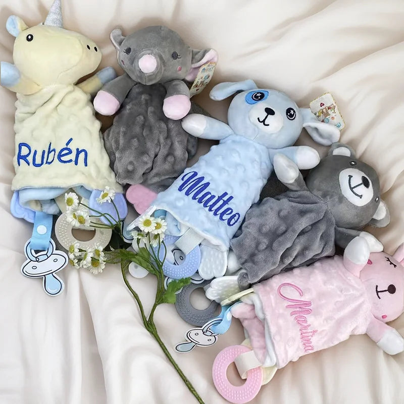 Personalized Security Blanket for Girls and Boys Newborn Gifts Embroidered Baby Blanket Baby Shower Gifts 1st Birthday Gift
