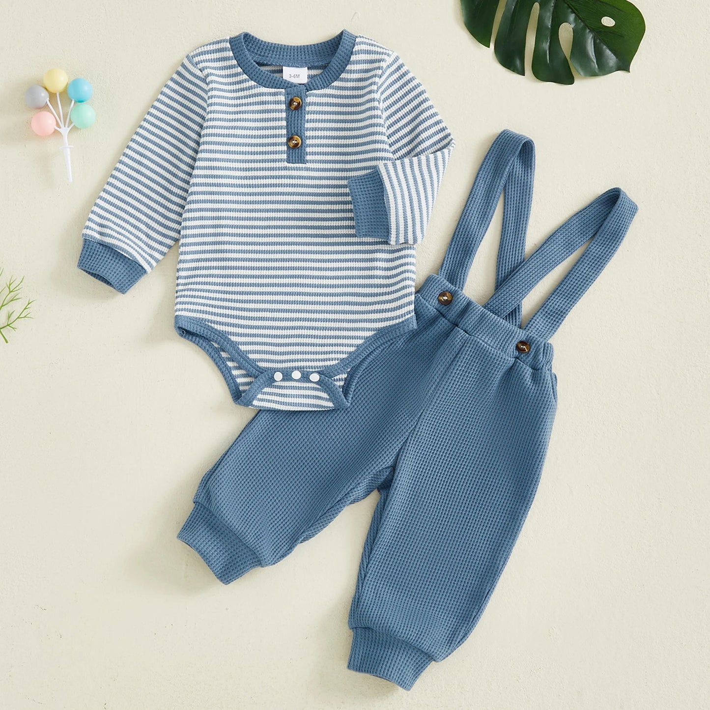Little Gentleman's Waffle Suspender Set
