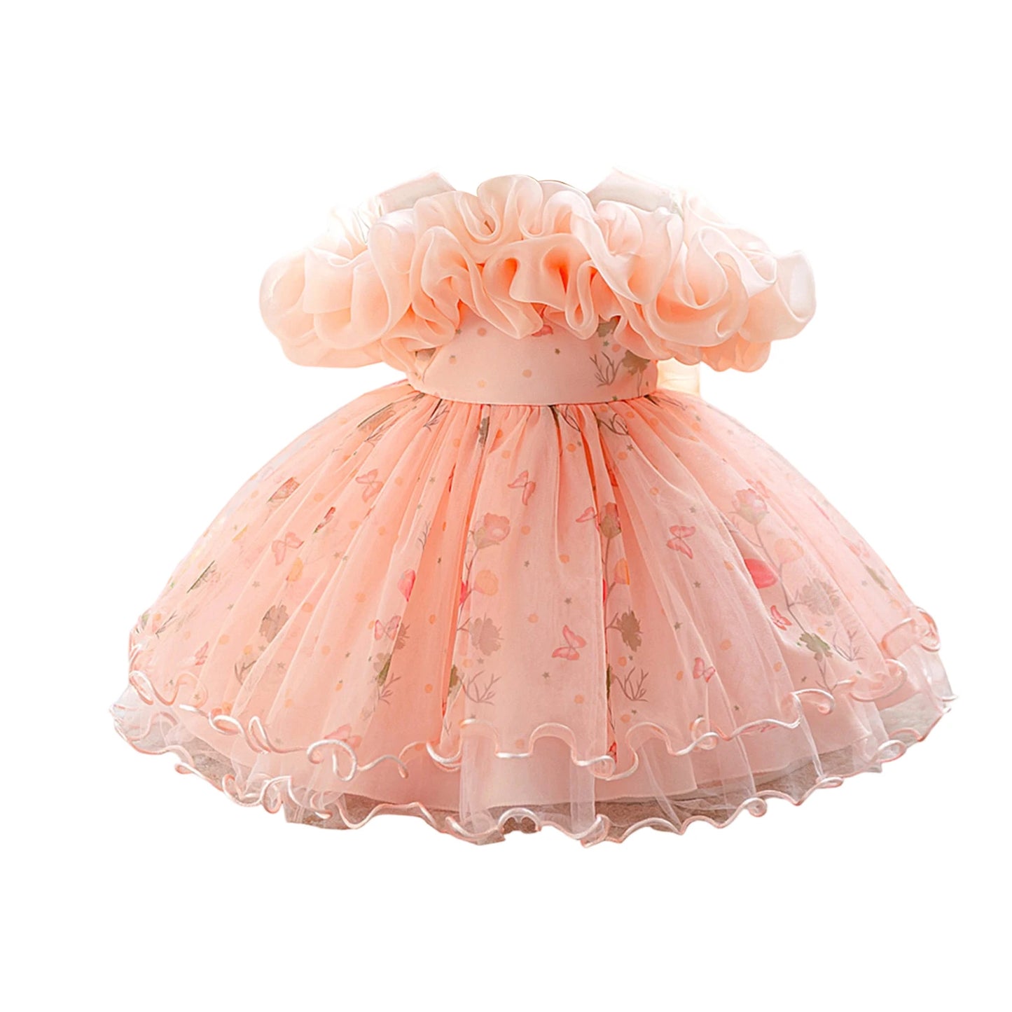 Soft Bloom Layered Tulle Dress for Special Occasions