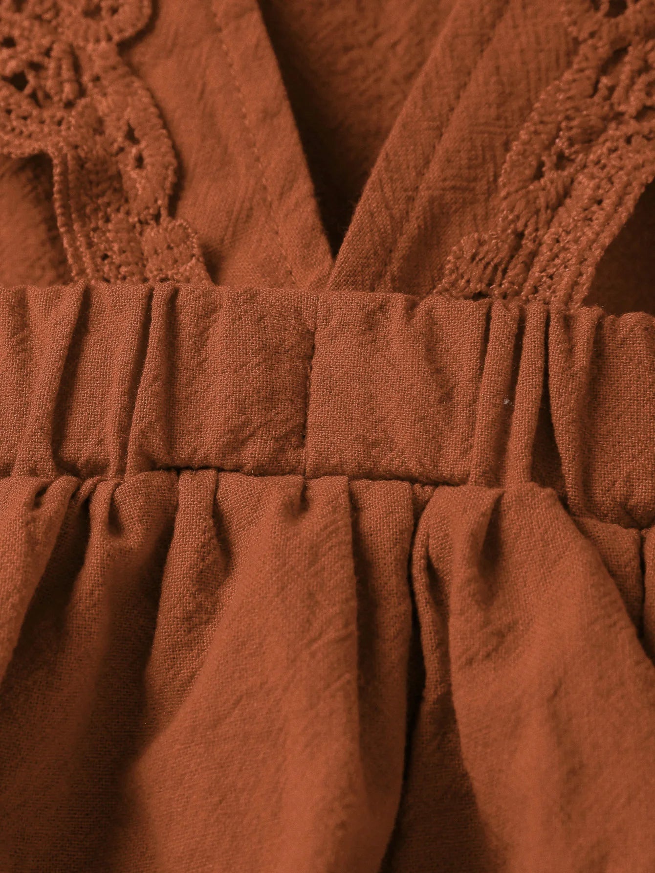 Ruffle Romper Set with Headband – Rust or Red