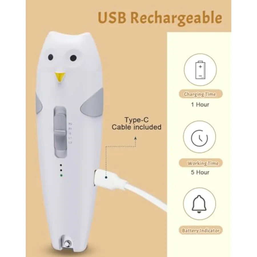 26 in 1 Rechargeable Electric Nail Trimmer Set with Auto Light for Newborns and Toddlers